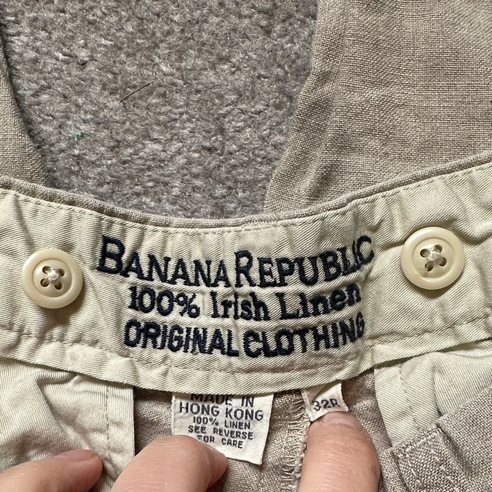 Banana Republic Irish Linen Relaxed Resort Pants 32 R